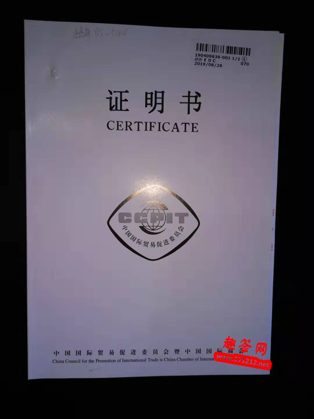 营业执照越南大使馆认证样本1